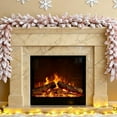 thumbnail image 6 of SMKE Pink Frosted Artificial Garland,Winter Holiday Valentine Mantle Decor,Durable Sun-Resistant Indoor Outdoor Vine,Multi-Scene Wedding Hotel Decor Garland,Long-Lasting Reusable Holiday Vine 1.2M, 6 of 9