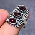 thumbnail image 2 of Natural Hessonite Garnet Gemstone 925 Sterling Silver Jewelry Ring Size 9, 2 of 2