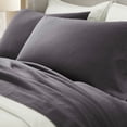 thumbnail image 4 of Superior Chloe 100% Cotton Percale Linen Texture Bed Sheet Set, King, Washed Plum, 4 of 12