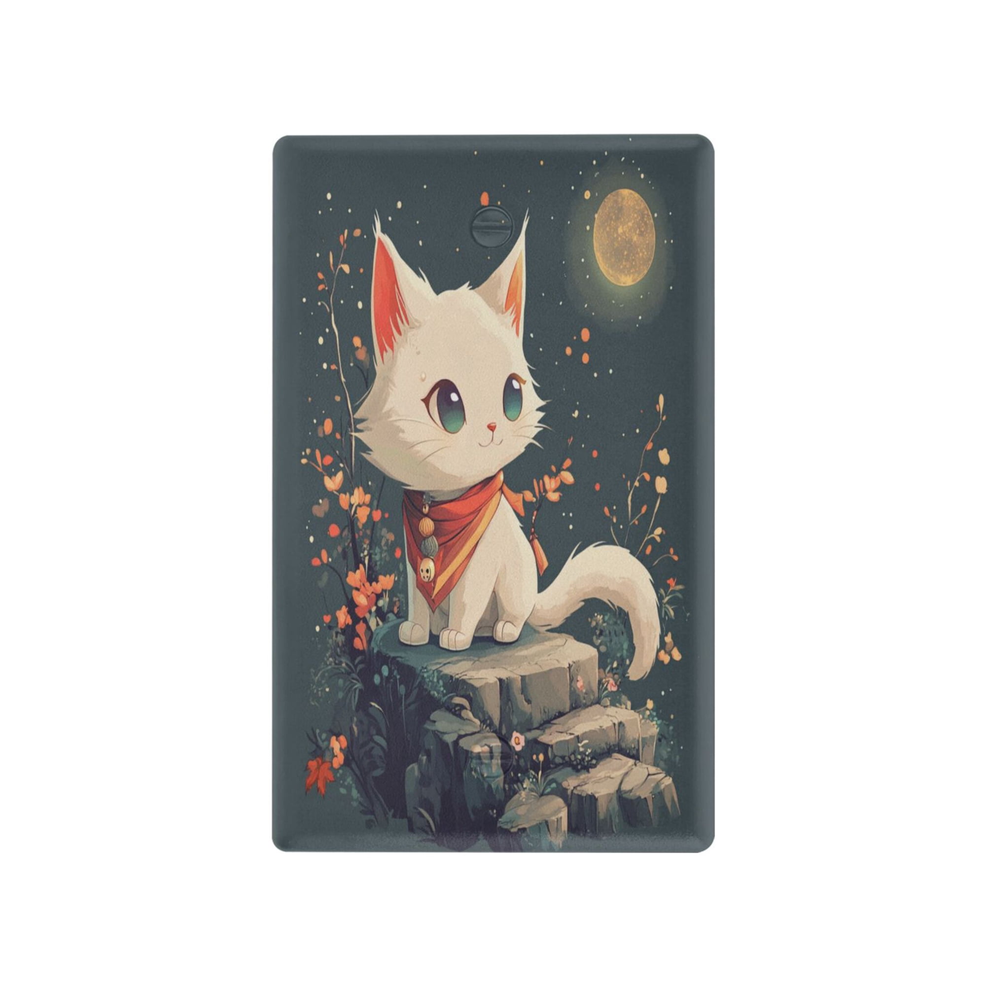 Switch Panel Switch Decoration 2.76x4.53x0.28 Inches Unused Outlet Cover Switch Plate Wall Plates Living Room Kitchen Bedroom Study Switches Moon Cat