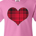 thumbnail image 4 of Inktastic Red Plaid Heart Youth T-Shirt, 4 of 5