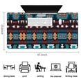 thumbnail image 5 of Long Mouse Pads for Desk,Blue and Orange Geometric Boho Pattern Desk Mats on Top Of Desks, Desk Mouse Pad Extra Large with 3mm Non-Slip Base and Stitched Edge for Gaming,Office,Work,Home 47.3"x23.6", 5 of 6