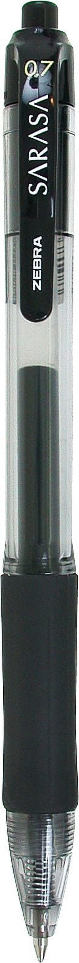 Zebra Sarasa Retractable Gel Ink Pens, Medium Point 0.7mm, 20 Black, 2 Blue, 2 Red Pens, Rapid Dry Ink, 24-Count