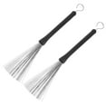 thumbnail image 1 of Dsseng Bâtons de Tambour et Brosses Instrument de Percussion Filaire Télescopique 2 Pcs Accessoires en Acier Inoxydable Batteur, 1 of 6