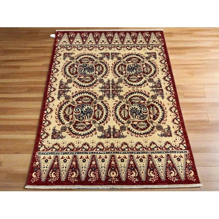 Tribal Multicolor 5X7 Aryana Handmade Wool Rug # 9172
