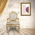 thumbnail image 3 of Urban Epiphany 23x32 Gold Ornate Wood Framed with Double Matting Museum Art Print Titled - Abstract Minimalist Burgundy Gold 5, 3 of 4