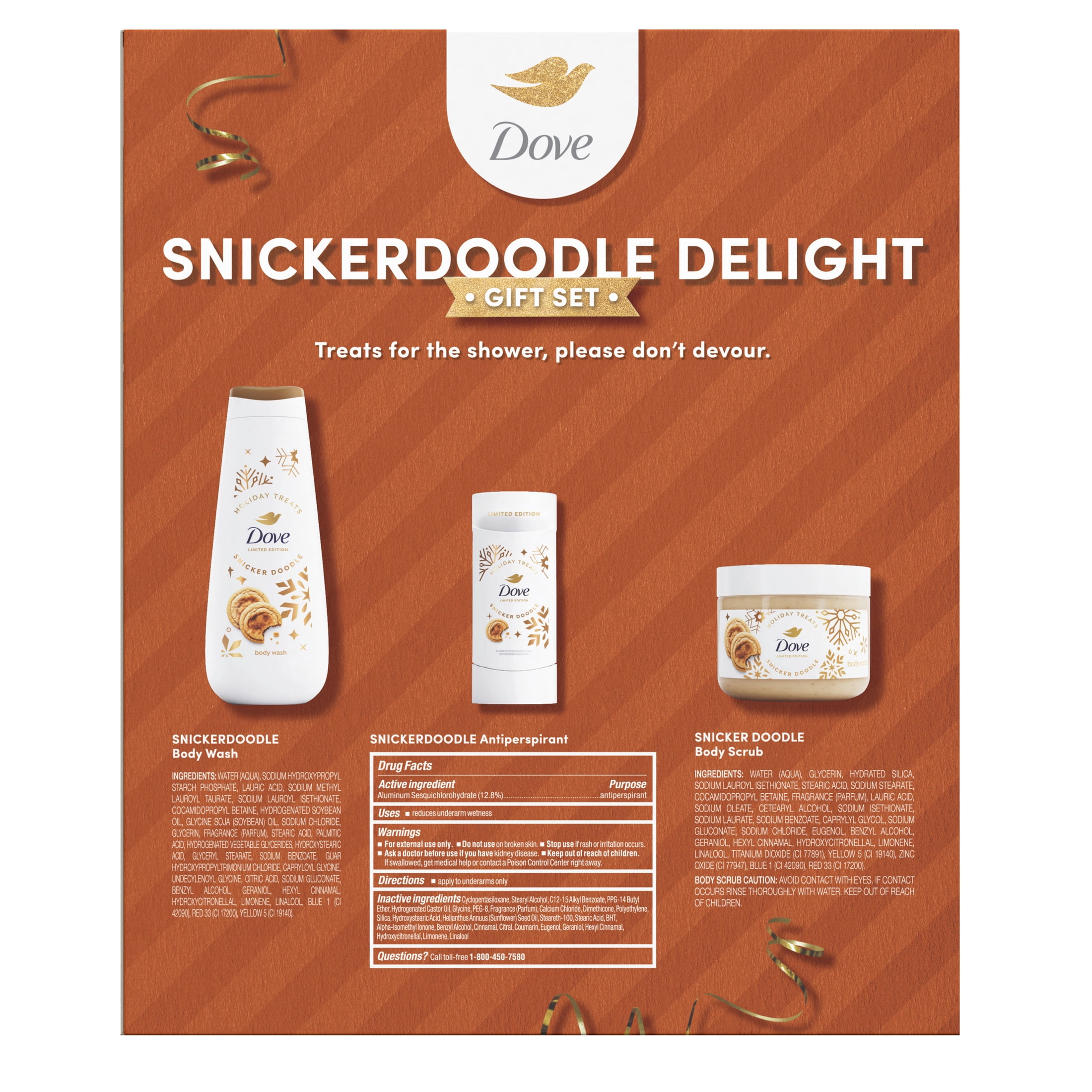 Dove Limited Edition Snickerdoodle Delight Gift Set For women, 3 Pack