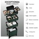 thumbnail image 2 of Estuche de maquillaje Stagiant Rolling con ruedas 4 en 1, color verde oscuro, 2 of 7