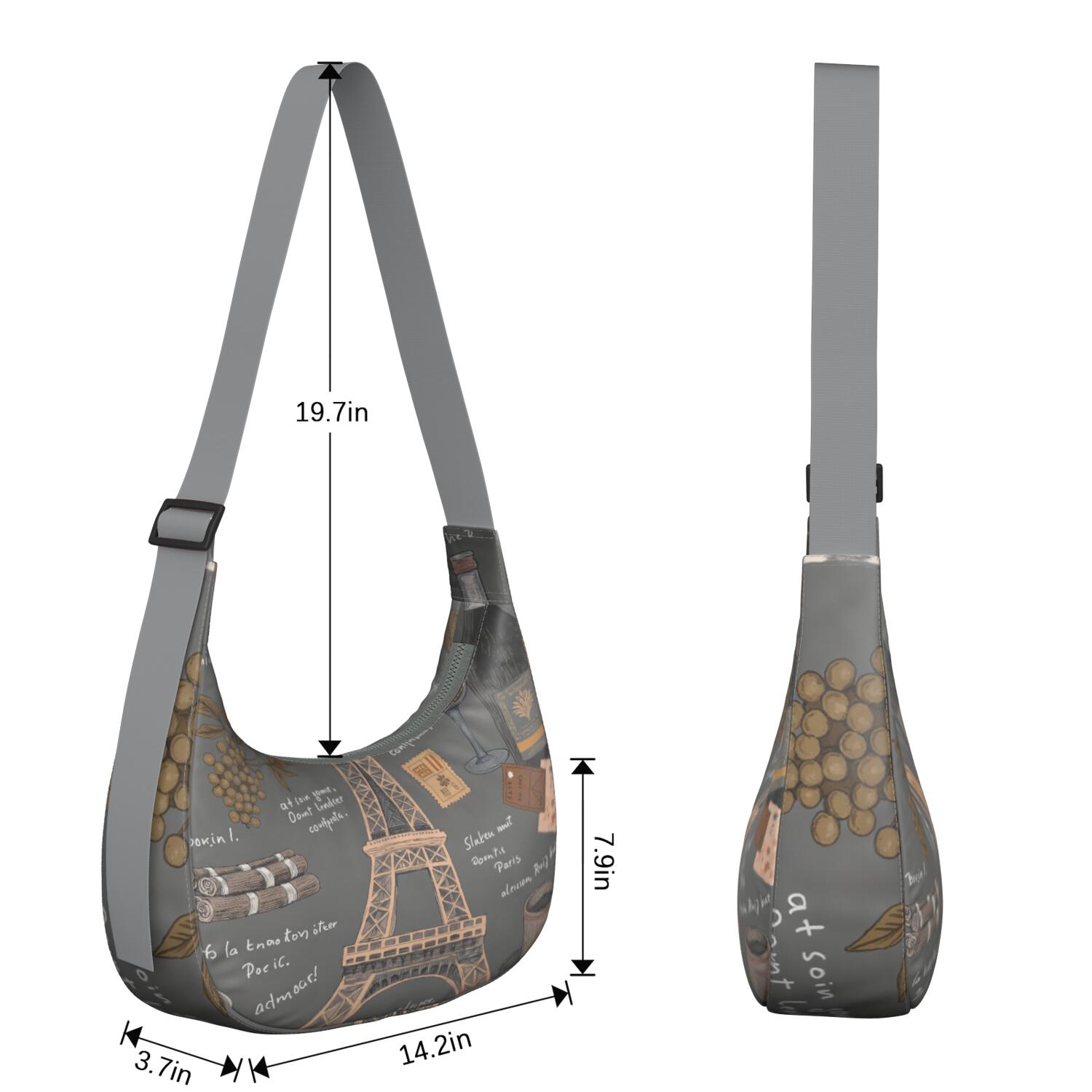 Shoulder Bag for Commuter Office Workers Dumpling Bag for Travel with Adjustable Strap