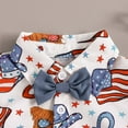 thumbnail image 5 of Baby Outfits Boy Independence Day Gentleman Children Set Summer Short Sleeve Shirts and Overall Shorts Two Piece Baby Outfits Blue 1 Years-2 Years, 5 of 7