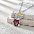 thumbnail image 2 of THOYAS Highland Cow Pendant Necklace with Heart Birthstone Cow Necklace Gift for Women, 2 of 7