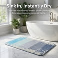 thumbnail image 2 of Unique Bargains Non Slip Machine Washable Plush Shaggy Bath Mat Blue 32" x 20", 2 of 6