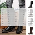 thumbnail image 3 of Xfvqtps Knee High Boots for Women Wide Calf Side Zipper Block Low Heel Faux Leather Tall Boots, 3 of 9