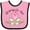 Pink and Black, variant on Inktastic Grampy's Girl Heart Flowers Girls Baby Bib