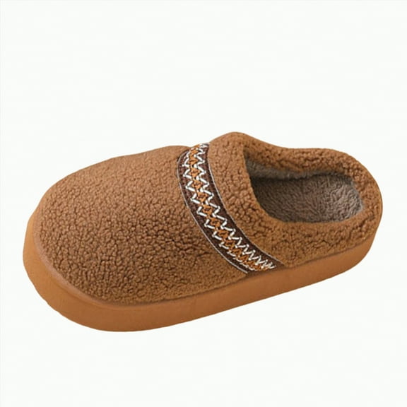 Yindaity Womens House Slippers Women's Fuzzy House Slippers Suede Fluffy Winter Slipper Cozy Furry Warm Shoes Indoor/Outdoor(Coffee,14.45)