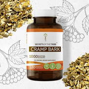 Secrets Of The Tribe Cramp Bark Capsules Dietary Supplement, Natural Herbal Capsules for Muscle Support, Cramp Bark (Viburnum Opulus) Dried Bark, 120 Capsules