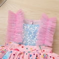 thumbnail image 5 of IBTOM CASTLE Toddler Kids Girls Birthday Party Dress Strawberry/Donut/Candy/Easter Day/Alice Polka Dots Embroidery Princess Ruffle Tulle Wedding Pageant Evening Dresses, 5 of 8