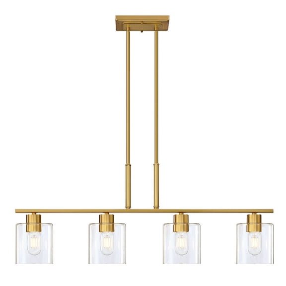 Forte Lighting 2664-04 Fiona 4 Light 35" Wide Linear Pendant - Gold