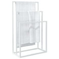 thumbnail image 4 of vidaXL Towel Rack White Iron Medium Towel Rack Rectangular Modern, 4 of 6