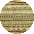 thumbnail image 1 of Ahgly Company Tapis Rond Abstrait Marron Clair pour Intérieur, 7 Pieds Rond, 1 of 6