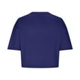 thumbnail image 6 of Tungbrin Women's Summer Crop Tops Half Sleeve Drop Shoulder Round Neck T-Shirts Solid Color Loose Comfy Casual Blouse, 6 of 7