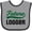 Heather and Black, variant on Inktastic Logging Future Logger Boys Baby Bib