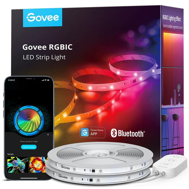 Tira de luces LED Govee RGBIC, 20 m, Bluetooth APP Control