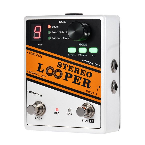 MesaSe STEREO LOOPER Loop Record Guitar Effect Pedal 10 Independent Loops Max. 10min Recording Time for Each Loop Unlimited Overdubbing
