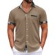 thumbnail image 2 of Men's Plaid Printed Button Short Sleeve Shirts Men's Casual Fashion Short Sleeve Shirts, 2 of 4