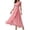 A-Pink499, variant on Women's Lace Bodice High Low Dress Short Sleeve V Neck Ruffle Trim Dress Elegant Formal Wedding Guest Dress
