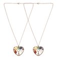 thumbnail image 1 of 2pcs Natural Stone Tree Necklaces Creative Pendant Jewelries for Women Girls, 1 of 9