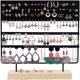 thumbnail image 1 of CHAO Organizador de joyas, 144 agujeros (negro) con base de madera, soporte para pendientes colgantes, 1 of 5