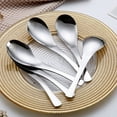 thumbnail image 3 of ReaNea Soup Spoons 6 Pieces, Stainless Steel Asian Soup Spoon Set, 3 of 9