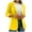 Yellow, variant on tklpehg Womens Blazers for Work Casual Bussiness Casual Blazers Open Front Work Office Blazer Jacket Loose Overcoat Solid Color Fall Coat Long Sleeve Leisure Outwear Blue M