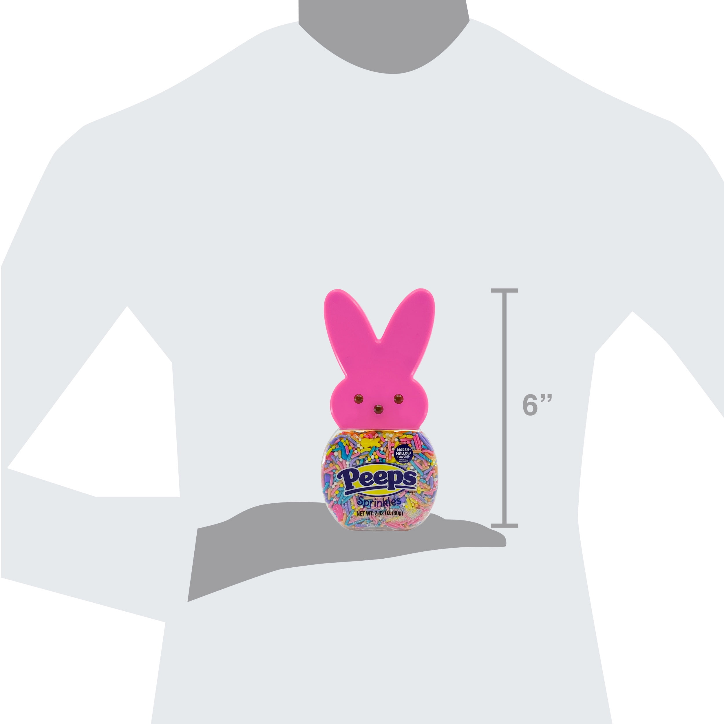 (3 pack) PEEPS Easter Marshmallow Flavored Multicolor Sprinkles, 2.82oz