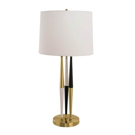 Gold Black And White Metal Frame Table Lamp