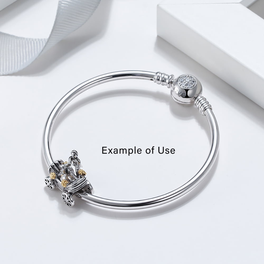 Bride Groom Carriage Wedding Charm European Bead Sterling Silver Ginger Lyne Collection