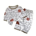 thumbnail image 1 of Dsscvnef Ensemble de Pyjamas pour Garçons, Mode Col Rond, Confort Doux, Chemise de Nuit pour Tout-Petits, Taille 3-4 Ans, Vêtements pour Enfants, Filles, 1 of 3