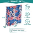 thumbnail image 3 of FORMRS 3 Ring Binder with Pockets 1.5" D-Rings Clip Board 200 Sheets Capacity, Pink Flowers Pattern, 3 of 8