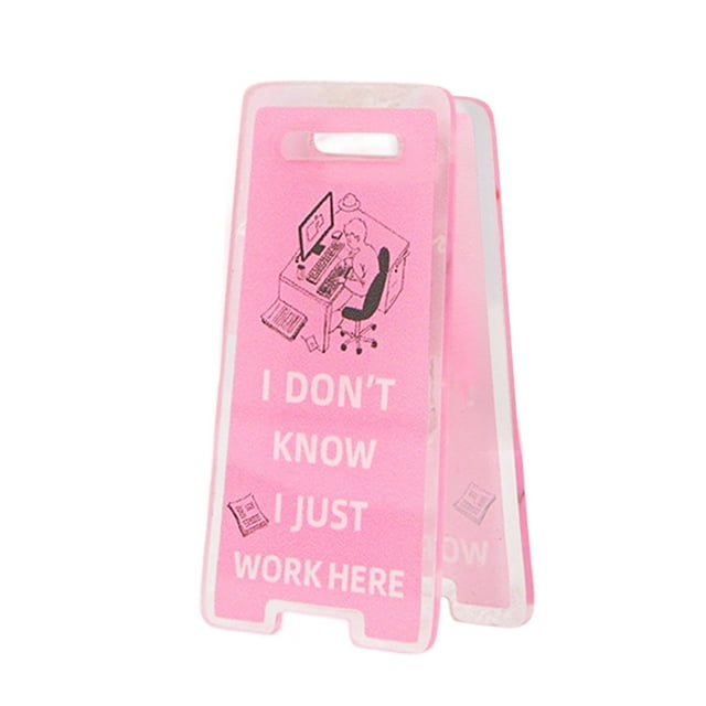 Xihbxyly Mini Letrero de Escritorio, Decoración Acrílica Divertida, Regalo de Oficina Personalizado Único, Fácil Instalación, Ideal para Oficina En Casa, Perfecto para Compañeros de Trabajo y Gerente