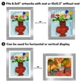 thumbnail image 3 of Americanflat Kids Art Frame 10x12.5 inches with 8.5x11 inches Mat - Composite Wood And Glass - Holds 100 Artworks - Silver, 3 of 7
