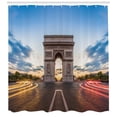 thumbnail image 3 of Ambesonne Paris Shower Curtain, Famous Champs Elysees, 69"Wx75"L, Multicolor, 3 of 3