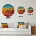 thumbnail image 4 of Designart 'Blue Yellow Orange in Abstract' Modern Wood Wall Clock, 4 of 5