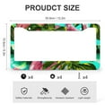 thumbnail image 3 of Flamingo Tropical Palm Leaves License Plate Cover 2 Pcs Set Jungle Palm Leaves License Plate Frame License Plate Shield Frame for Women Men Stainless Aluminum License Plate Frame, 3 of 6