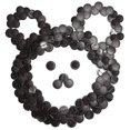 thumbnail image 4 of 500 Uds. Botones negros de 16mm, compatibles con paneles traseros, decoraciones de zapatos para niños, 4 of 5