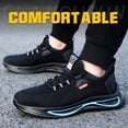thumbnail image 4 of LAoutun Steel Toe Shoes for Men Lightweight Work Shoes Black Steel Toe Sneakers Safety Footwear, 4 of 6