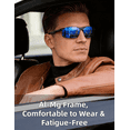 thumbnail image 3 of PUKCLAR Mens Driving Sunglasses Polarized Sports Sunglasses Al-Mg Metal Frame Cycling Fishing Golf Goggles, 3 of 10