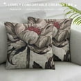 thumbnail image 3 of Nawypu Chinoiserie Pillow Covers Floral Sepia Flowers Abstract Boho Pillow Covers Soft Mid Century Geometric Decorative Throw Pillows for Couch Bed Sofa Bedroom, 3 of 5