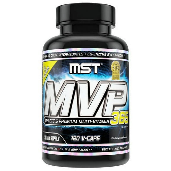 MVP-365 Premium Athlete Multiple Vitamin, Kreb Cycle, 1000iu Vitamin D3, L-5 Methyltetrahydrofolate, 120 V-Caps, BSCG Certified Drug Free by Millennium Sport Technologies