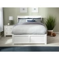 thumbnail image 3 of Portland Queen Wood Platform Bed with Footboard & Twin XL Trundle in White, 3 of 5